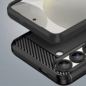 POWERTECH Θήκη Carbon MOB-2008 για Samsung S25, μαύρη MOB-2008