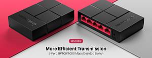 MERCUSYS Desktop Switch MS105G, 5x 10/100/1000 Mbps, Ver. 1 MS105G