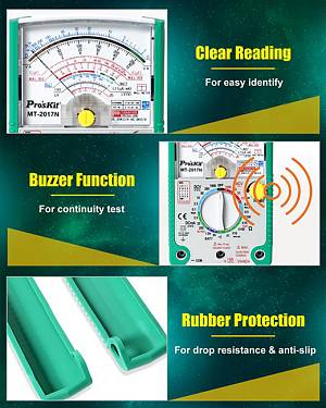 PROSKIT αναλογικό πολύμετρο MT-2017N, DCV, ACV MT-2017N
