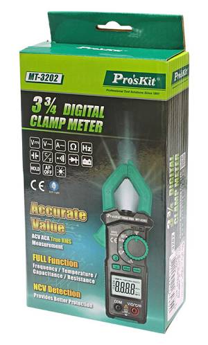 PROSKIT ψηφιακή αμπεροτσιμπίδα MT-3202, 600A AC, NCV, True RMS MT-3202