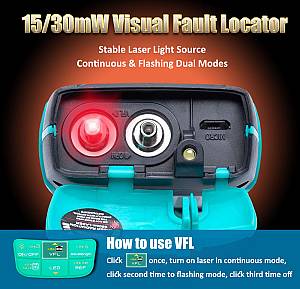 PROSKIT πολύμετρο οπτικών ινών MT-7616, μέτρηση ισχύος & VFL, 30mW MT-7616