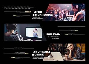 ONEODIO headset Monitor 60, 6.35mm & 3.5mm σύνδεση, Hi-Res, 50mm, μαύρο OA-MONITOR60