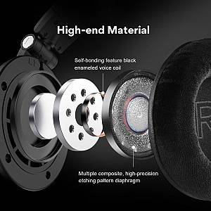 ONEODIO headset Monitor 80, 6.35mm & 3.5mm σύνδεση, Hi-Res, 40mm, μαύρο OA-MONITOR80
