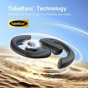 OPENROCKS earphones με θήκη φόρτισης OpenRock S, Open Wearable Stereo, ANC, μαύρο, by OneOdio OA-OPENROCKS-BK