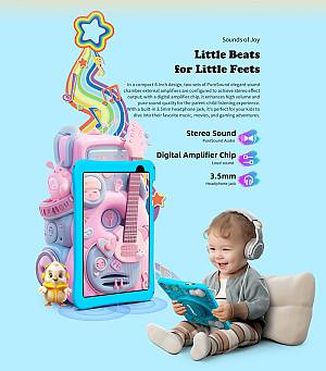 TECLAST tablet P85T Kids, 8 HD, 4/64GB, Android 14, 5000mAh, μπλε P85T-KIDS