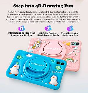 TECLAST tablet P85T Kids, 8 HD, 4/64GB, Android 14, 5000mAh, μπλε P85T-KIDS