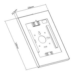 BRATECK επιτοίχια βάση tablet PAD34-01, αντικλεπτική, 9.7-11, λευκή PAD34-01