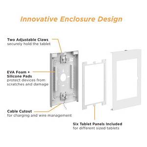 BRATECK επιτοίχια βάση tablet PAD34-01, αντικλεπτική, 9.7-11, μαύρη PAD34-01-BK