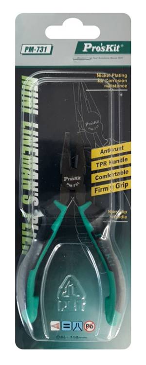 PROSKIT πένσα PM-731 με αντιολισθητικές λαβές, 118mm PM-731