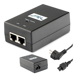 UBIQUITI PoE adapter POE-48 με power cable, 48VDC, 0.5A, 24W POE-48