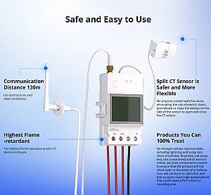 SONOFF smart μετρητής κατανάλωσης ρεύματος POWCT, WiFi, 100A POWCT