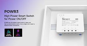 SONOFF smart διακόπτης παρακολούθησης ισχύος POWR3, WiFi, 25A, λευκός POWR3