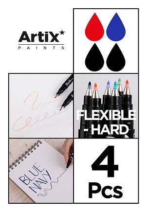 ARTIX PAINTS μαρκαδόρος σχεδίου PP928-01, μπλε/μαύρο/κόκκινο, 4τμχ PP928-01