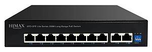 HIMAX PoE switch PS1802E-L, 8x Ethernet PoE & 2x Ethernet θύρες, έως 100Mbps PS1802E-L