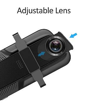 POWERTECH καθρέφτης αυτοκινήτου με κάμερες PT-1330, μπροστινή/οπισθοπορείας, 9.66 οθόνη, 1080p PT-1330