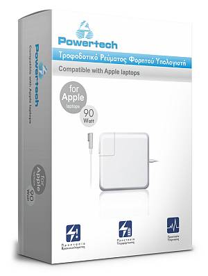 POWERTECH τροφοδοτικό laptop PT-137 για Apple, 90W, 18.5V - 4.6A PT-137