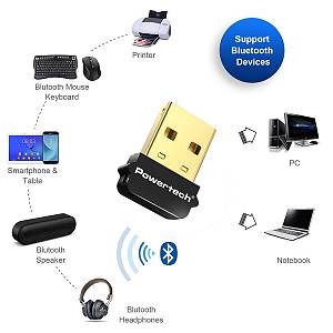 POWERTECH USB Bluetooth 5.1 αντάπτορας PT-1452 με εμβέλεια έως 20m PT-1452