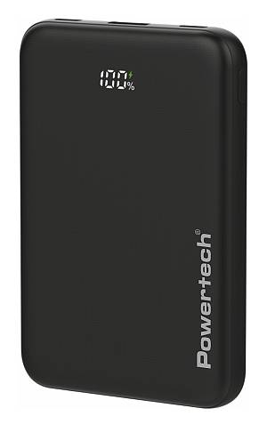 POWERTECH power bank PT-1502 με οθόνη, 10000mAh, 22.5W, μαύρο PT-1502