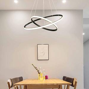 POWERTECH LED φωτιστικό οροφής PT-1527, 40W, 4000K, Φ60x120cm, μαύρο PT-1527