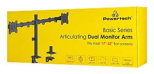 POWERTECH βάση γραφείου για 2x οθόνες PT-1552, 17-32, έως 10kg PT-1552
