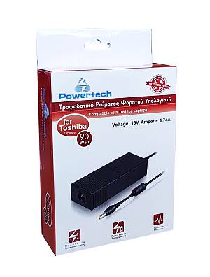 POWERTECH φορτιστής laptop PT-54 για Toshiba, 90W, 19V PT-54