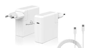 POWERTECH Φορτιστής laptop PT-704 για Apple, USB Type-C PD, 61W, λευκό PT-704
