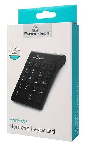 POWERTECH ασύρματο αριθμητικό πληκτρολόγιο PT-939, 2.4GHz, μαύρο PT-939
