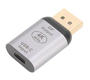 POWERTECH αντάπτορας USB-C σε DisplayPort PTH-096, 4K/60Hz, γκρι PTH-096