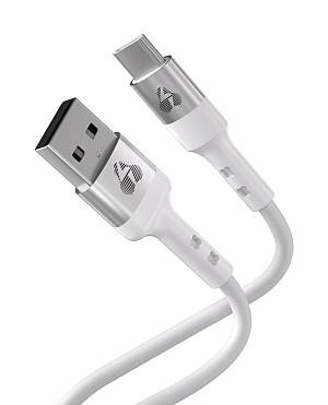 POWERTECH καλώδιο USB-C σε USB PTR-0162, σιλικόνης, 60W, 480Mbps, 1m, λευκό PTR-0162
