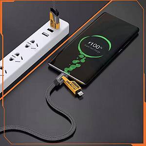 POWERTECH καλώδιο USB-C/USB σε USB-C/Lightning PTR-0164, 65W, 480Mbps, 1m, μαύρο PTR-0164