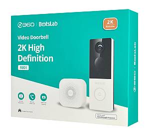 BOTSLAB smart κουδούνι με κάμερα R801, 3MP/2K, WiFi, 5000mAh R801