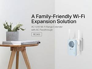 TP-LINK WiFi range extender RE365 με Passthrough, AC1200 1200Mbps, Ver. 3.0 RE365-3