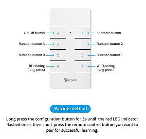 SONOFF remote controller RM433R2, 433MHz, λευκό RM433R2