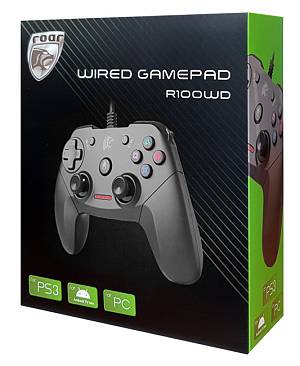 ROAR ενσύρματο gamepad R100WD, με vibration, PC, PS3 & Android TV box RR-0002