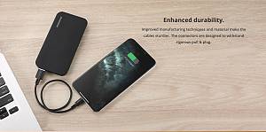 ROCKROSE καλώδιο USB σε Micro USB Beta AM Mini, 2.4A, 30cm, μαύρο RRCS01MM