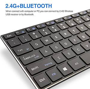 RIITEK ασύρματο πληκτρολόγιο RT721 με touchpad, Bluetooth & 2.4GHz RT-K22S