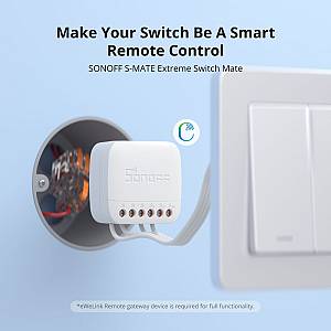 SONOFF smart διακόπτης S-MATE2, 3 κανάλια, μπαταρίας, λευκός S-MATE2