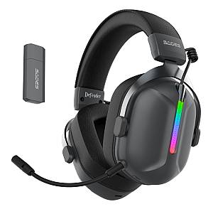 SADES gaming headset Defender, ασύρματα & ενσύρματα, 50mm, 1050mAh, RGB, multi-platform, μαύρο SA-206-BK