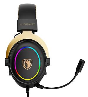 SADES gaming headset Alchemist, USB σύνδεση, 50mm, V7.1 surround, ENC, RGB, multi-platform, μαύρο SA-913
