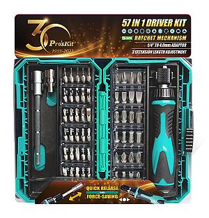 PROSKIT σετ κατσαβίδι ακριβείας SD-9857M με 54 μύτες, με θήκη, 57τμχ SD-9857M