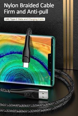 USAMS καλώδιο USB-C σε USB US-SJ392, 2A, 1m, μαύρο SJ392USB01