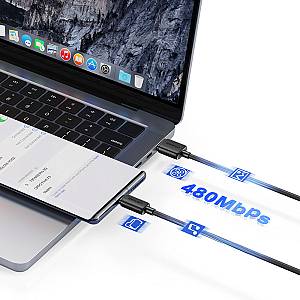 USAMS καλώδιο USB-C σε USB US-SJ688, 3A, 480Mbps, 1m, λευκό SJ688USB02