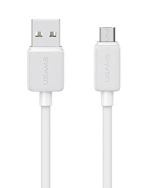 USAMS καλώδιο micro USB σε USB US-SJ690, 2A, 480Mbps, 1m, λευκό SJ690USB02