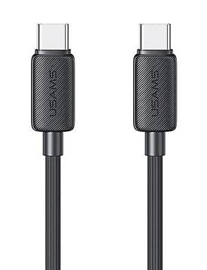 USAMS καλώδιο USB-C σε USB-C US-SJ691, 60W, 480Mbps, 1m, μαύρο SJ691USB01