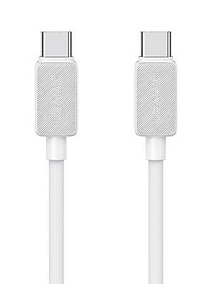 USAMS καλώδιο USB-C σε USB-C US-SJ691, 60W, 480Mbps, 1m, λευκό SJ691USB02