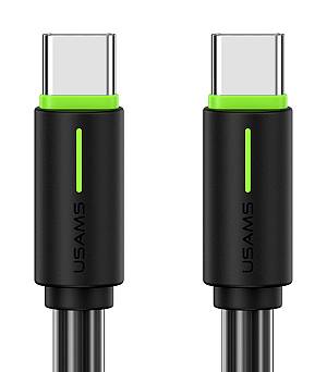 USAMS καλώδιο USB-C US-SJ734, 60W, 480Mbps, 1m, μαύρο SJ734USB01