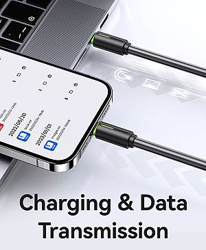 USAMS καλώδιο Lightning σε USB-C US-SJ735, 30W, 480Mbps, 1m, λευκό SJ735USB02