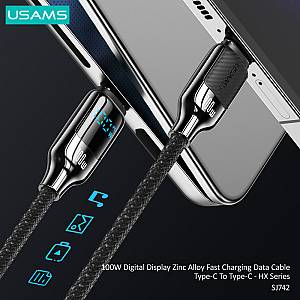 USAMS καλώδιο USB-C SJ742, 100W, 480Mbps, 1.2m, λευκό SJ742USB02