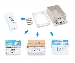 SONOFF Αδιάβροχη θήκη IP66 με σύνδεσμο, για διακόπτη SONOFF SNF-CASE