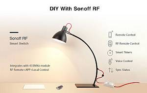 SONOFF Smart Διακόπτης RF2 433MHz, WiFi 2.4GHz, λευκό SNF-RFR2